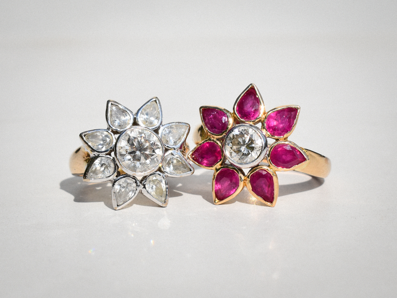 Flower Enagagement Rings